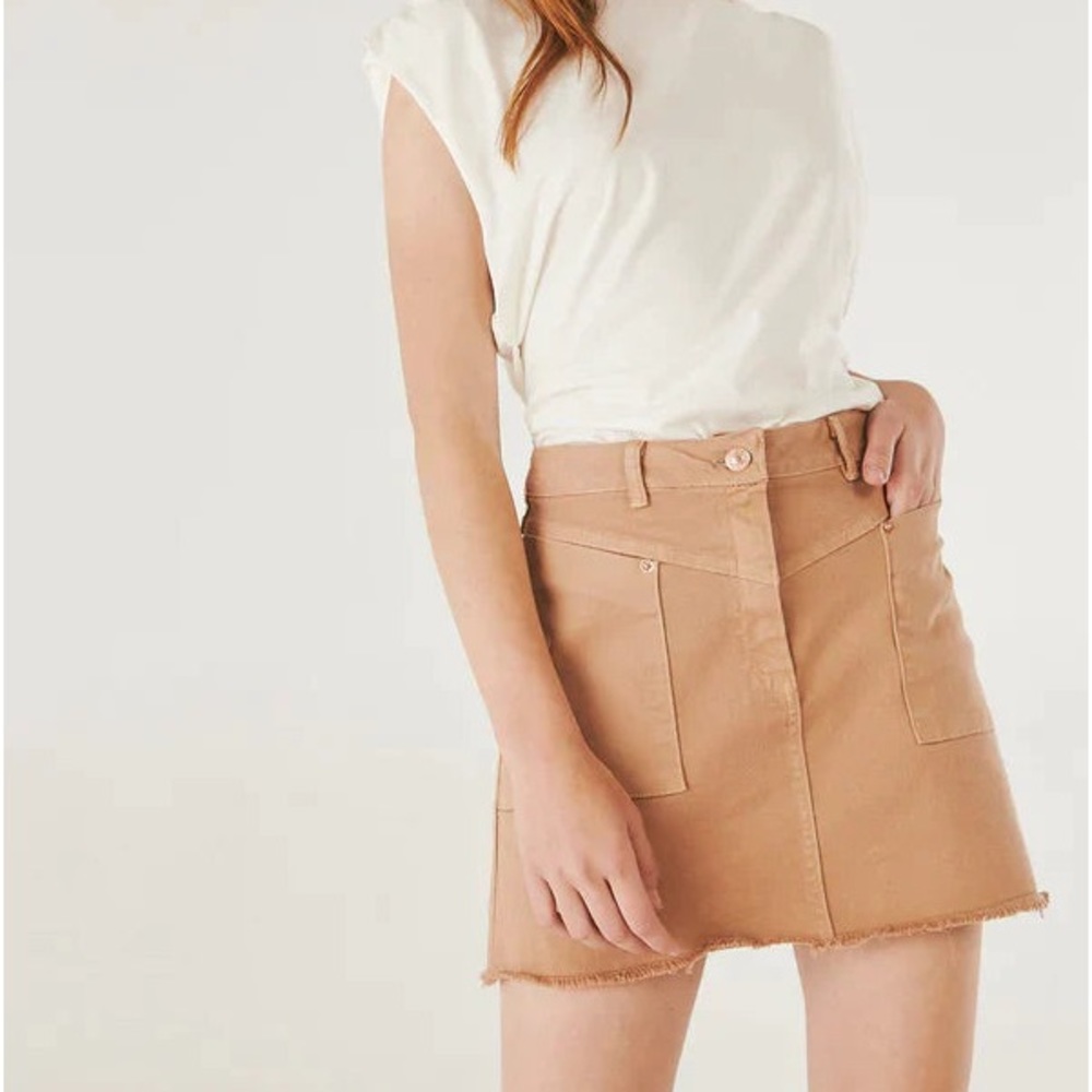 Deluc cream mini Jean skirt medium. Worn once.